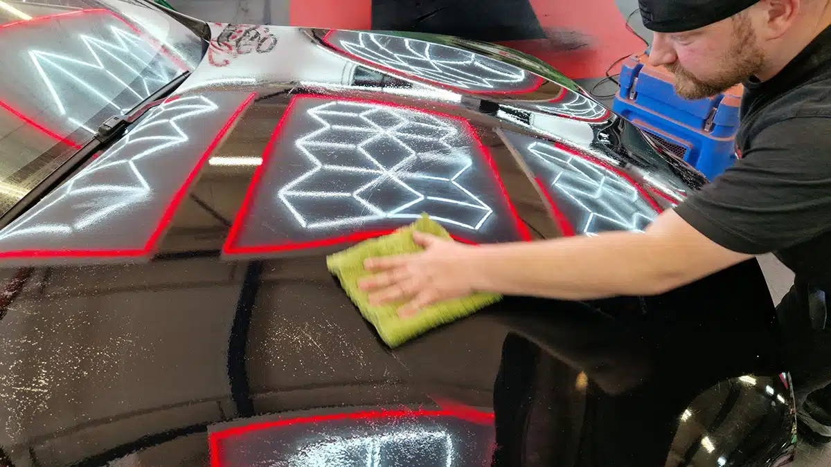 auto wassen voorbereiden voor polijst